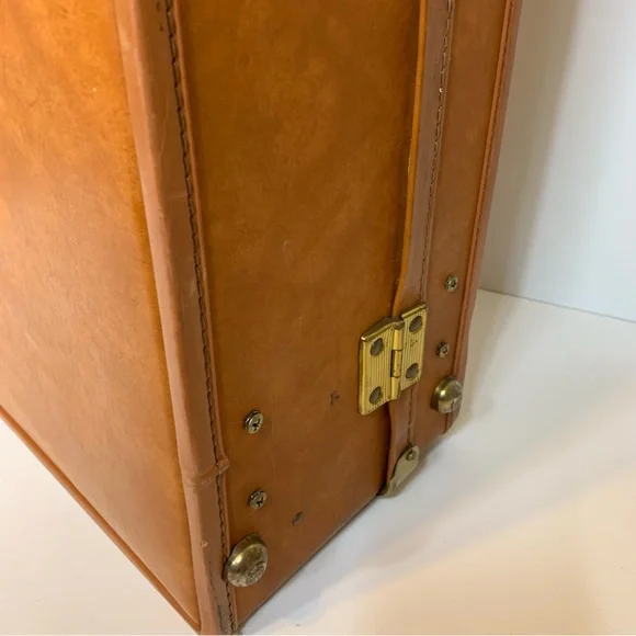 Vintage Mid Century Modern Hartmann Pullman Large Luggage with Belting